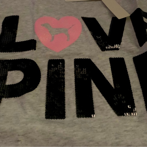 VS Pink 3 Piece Set Pink Originals New Release Campus Pants & Shirt & … - Picture 7 of 10